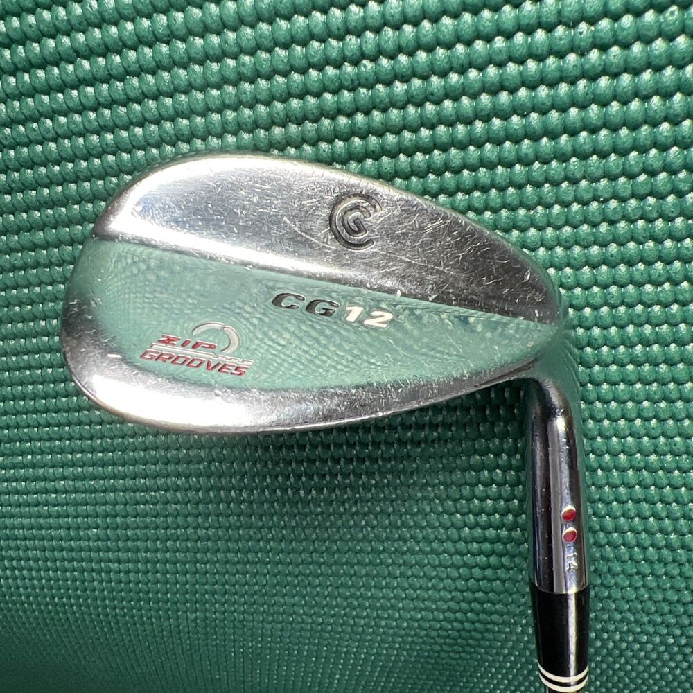 Cleveland CG12 Zip Grooves 56° Two Red Dot 14* Sand Wedge Steel Shaft RH
